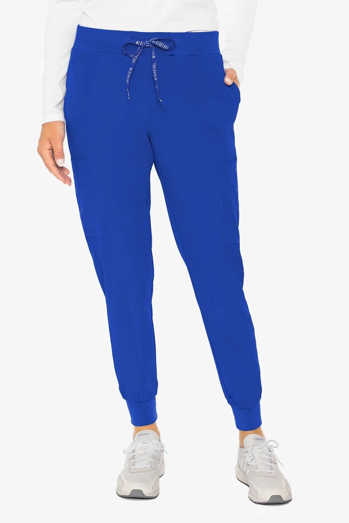 Med Couture 8721 Peaches Seamed Jogger - Royal - ScrubHeaven