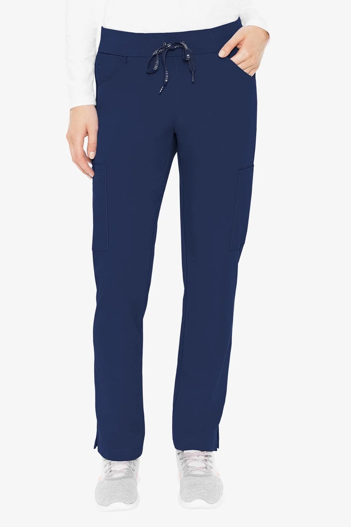 Med Couture 8733 Peaches Yoga Waist Pant - Navy - ScrubHeaven