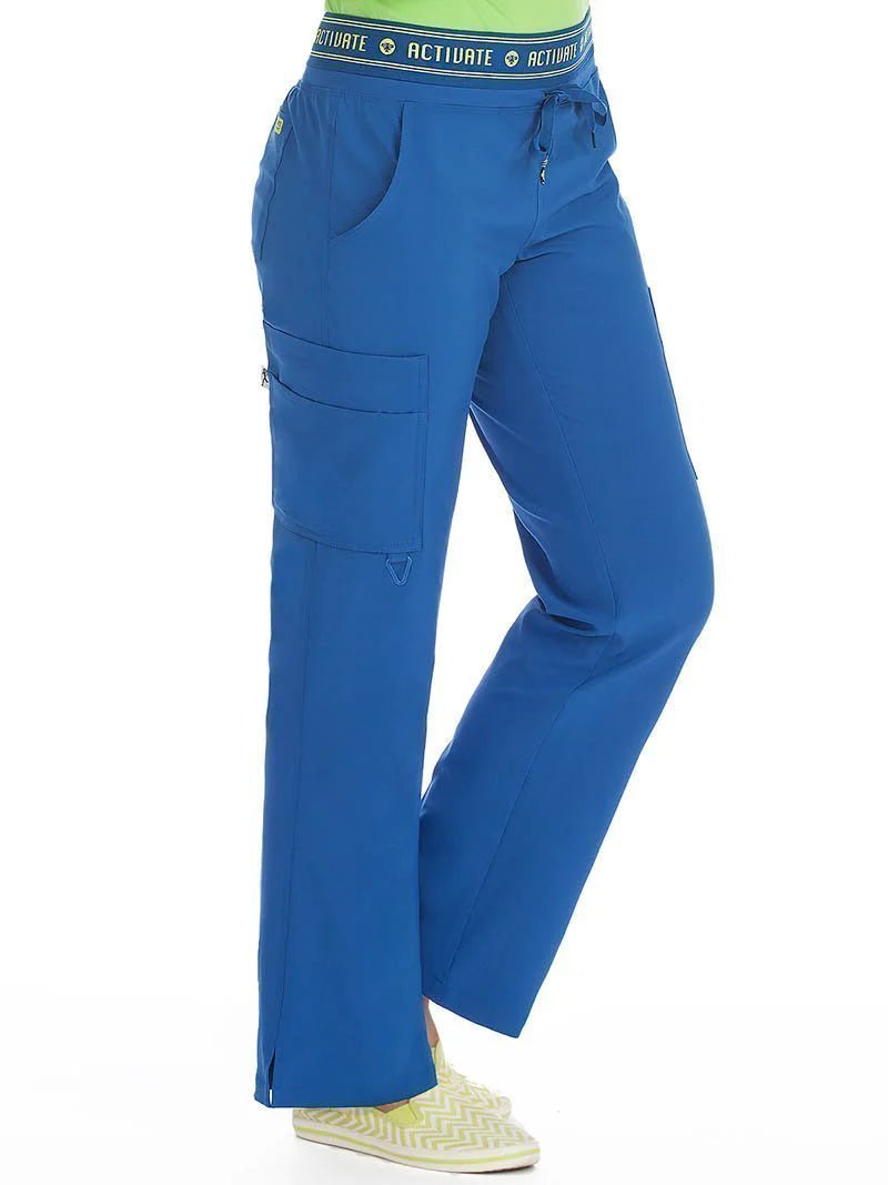 Med Couture 8758 ACTIVATE YOGA 2 CARGO POCKET PANT-ROYAL - ScrubHeaven